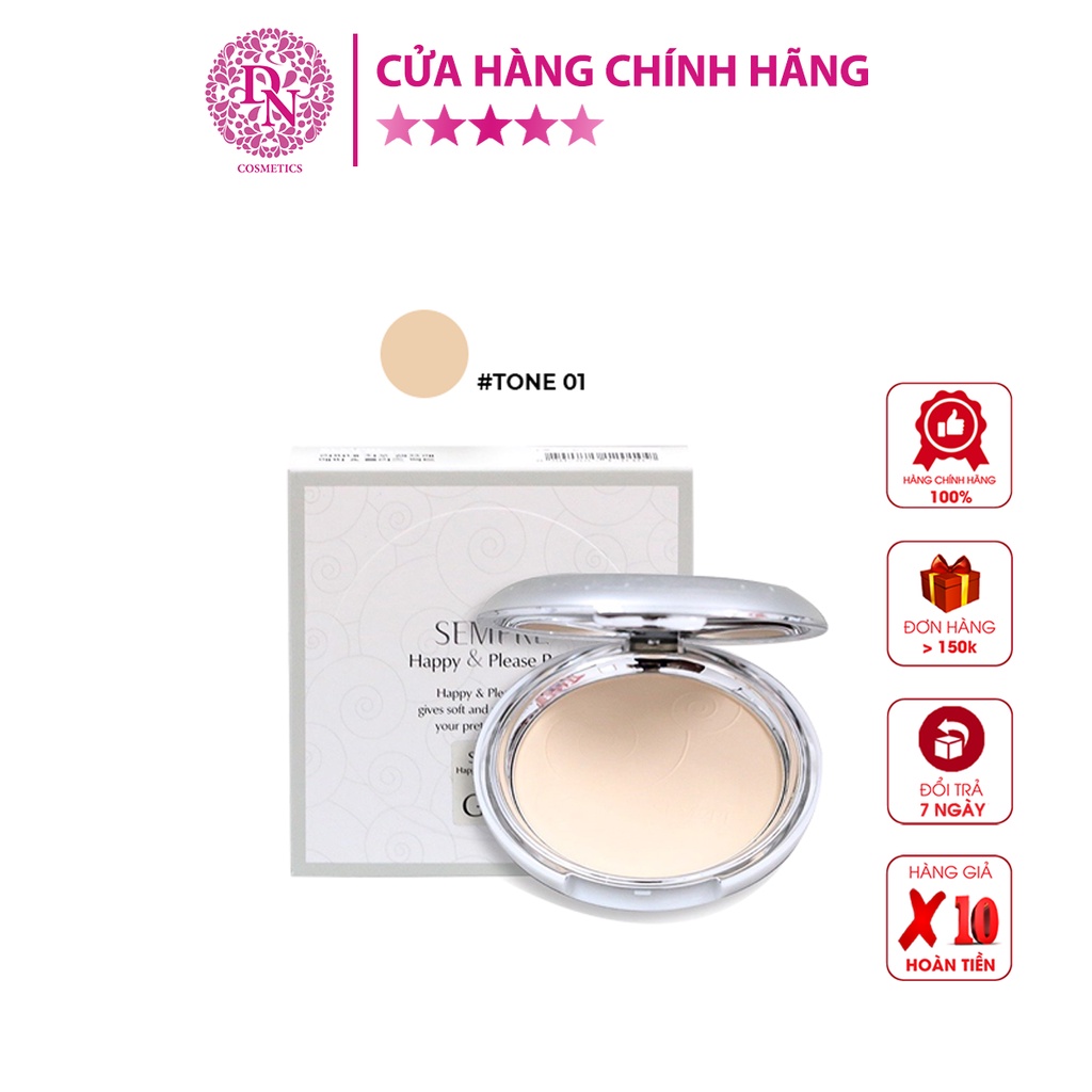 Phấn Phủ Geo Trắng Siêu Mịn Sempre Happy &amp; Please Pact