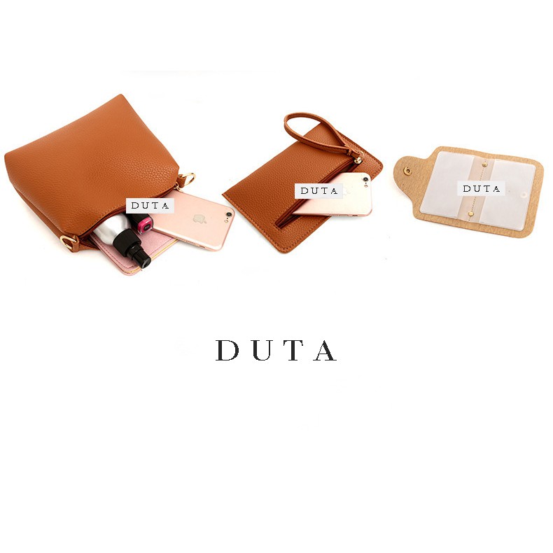 Set túi xách, ví cầm tay 4 món bằng da PU cao cấp thiết kế thời trang cho nữ/ Set túi xách nữ giá rẻ