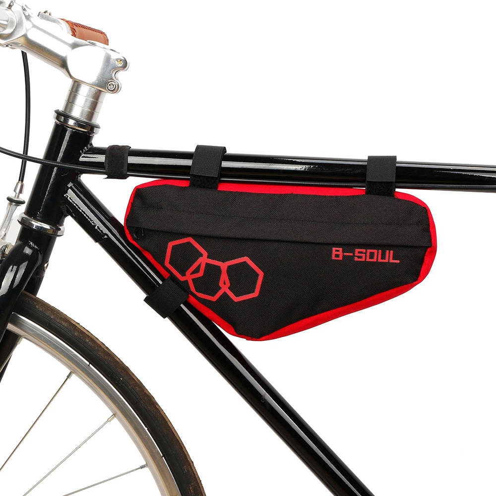 B-SOUL Xe Đạp Xe Đạp Đi Xe Đạp Bag Front Ống Khung Điện Thoại Chống Thấm Nước Xe Đạp Túi Tam Giác Pouch Khung Chủ