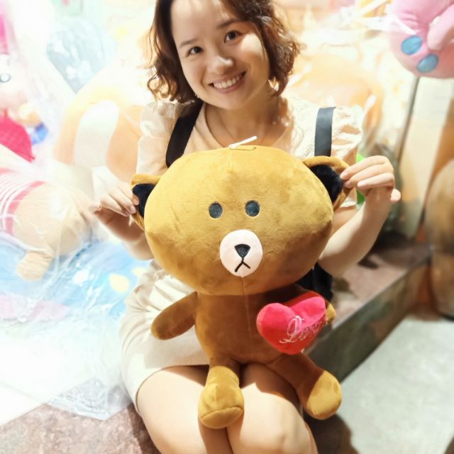 Gấu bông , gấu brown ôm tim 50cm