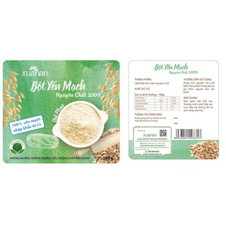 Bột Yến mạch nguyên cám nguyên chất - nhập khẩu 100% từ Úc