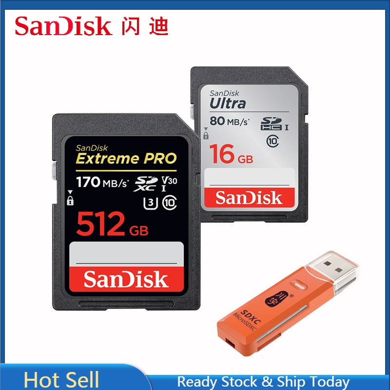 Thẻ Nhớ SDHC SanDisk Extreme Pro / Ultra SD 32GB 128GB 64GB 256GB 512GB 16GB U3 / U1