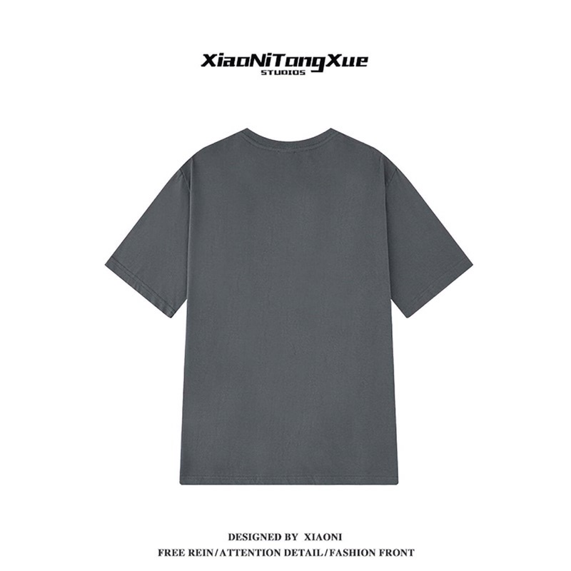 ÁO THUN XÁM UNISEX NAM NỮ HÌNH IN CÁ TÍNH HIPHOP COTTON