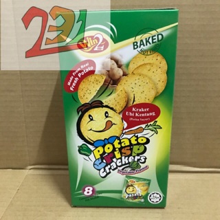 Hộp 8 Gói Bánh Giòn Potato Crisp Crackers Vegetable 160g