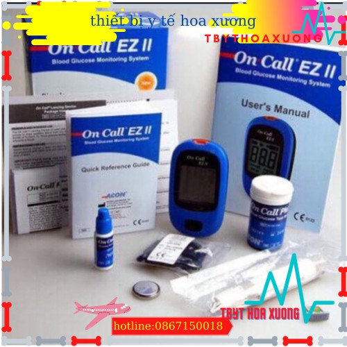 Máy đo đường huyết On Call EZ II tặng Hộp que thử đường huyết On Call Plus[thietbiytehoaxuong]