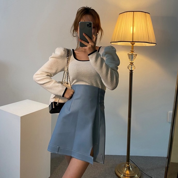 Áo thun gân nữ tay dài Emilyshop ulzzang