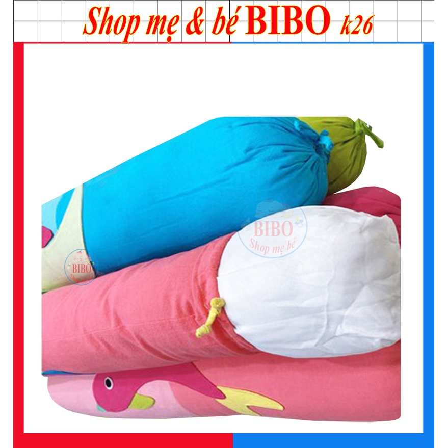 Gối ôm trẻ em dài 70cm, gối cotton mềm mại thoáng mát, họa tiết trên gối đắp hình cá đáng yêu