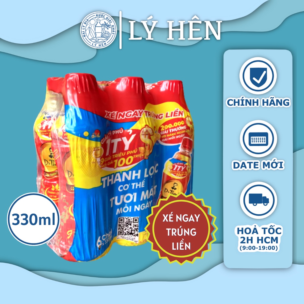 Lốc 6 Chai Trà Thảo Mộc Dr. Thanh Tea Thanh Lọc Giải Nhiệt Chai Nhựa PEP Date Luôn Mới