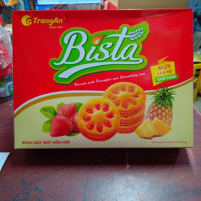 Bánh Bista mứt dâu Tràng An 366g