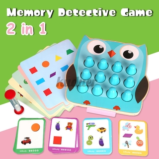 Memory Detective Training Thinking Educational Math Matching Wooden Kids Toys