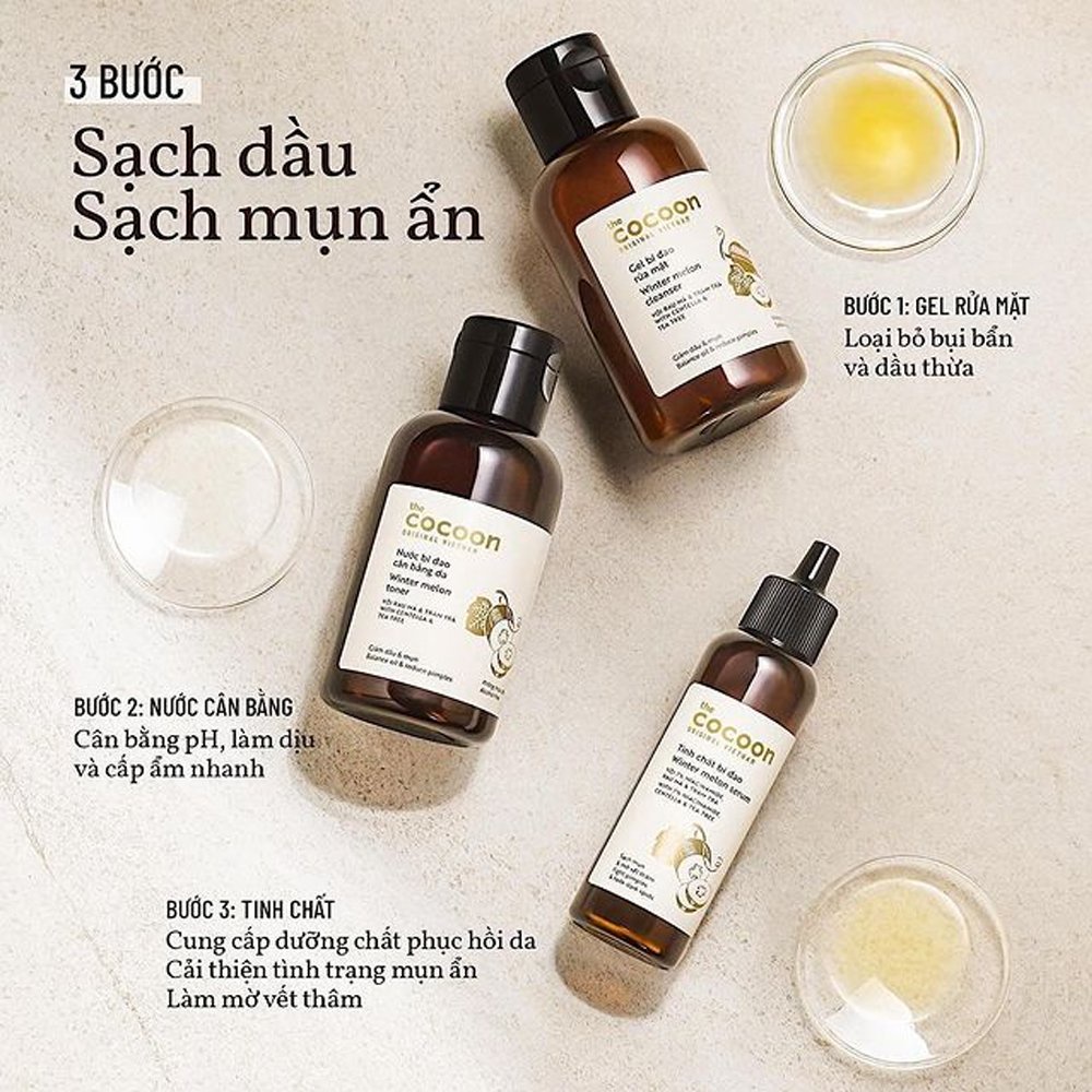 Tinh Chất Bí Đao (Serum) Cocoon Sạch Mụn Chuyên Sâu &amp; Mờ Vết Thâm 70ml
