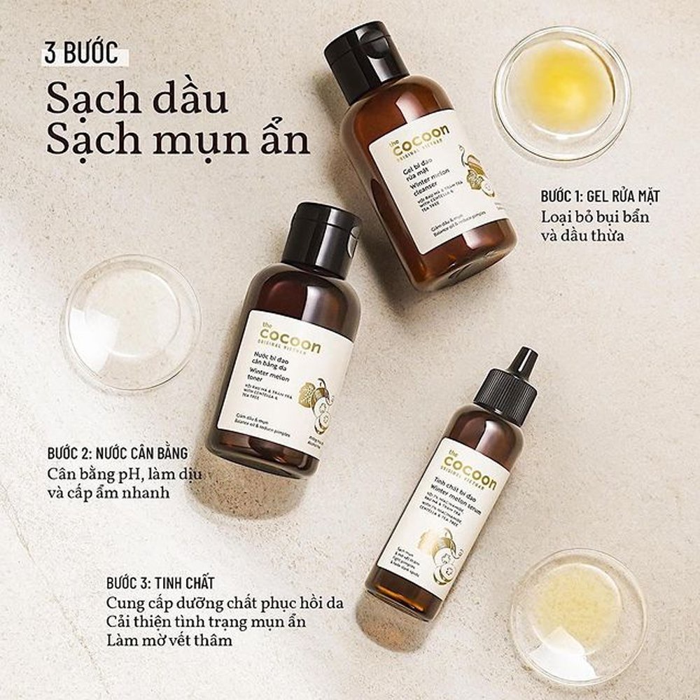 Tinh Chất Bí Đao (Serum) Cocoon Sạch Mụn Chuyên Sâu & Mờ Vết Thâm 70ml