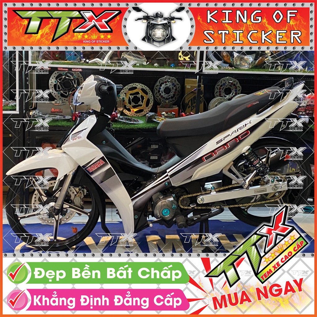 ✒♞Tem xe sirius nano spack đen , Team phụ kiện trắng siêu đẹp Shop TTX rời (S0052/00)