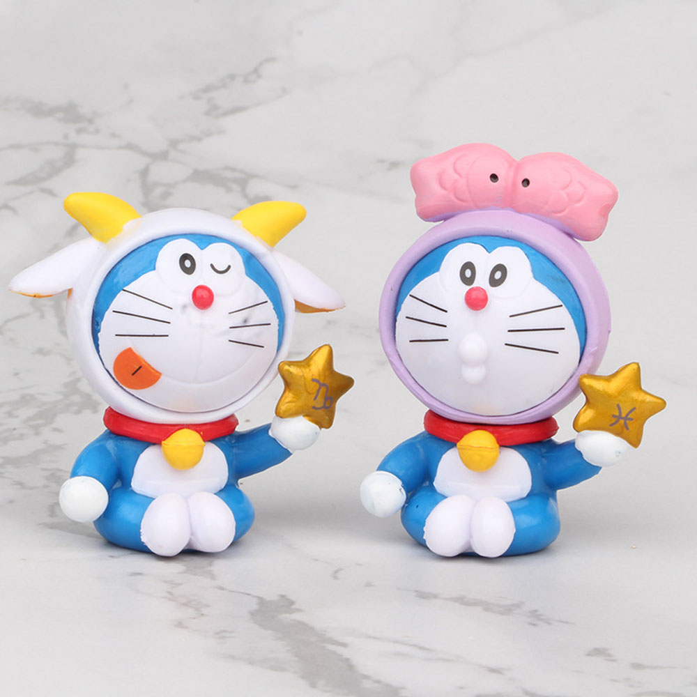 Set 12 Mô Hình Đồ Chơi Nhân Vật Hoạt Hình Doraemon