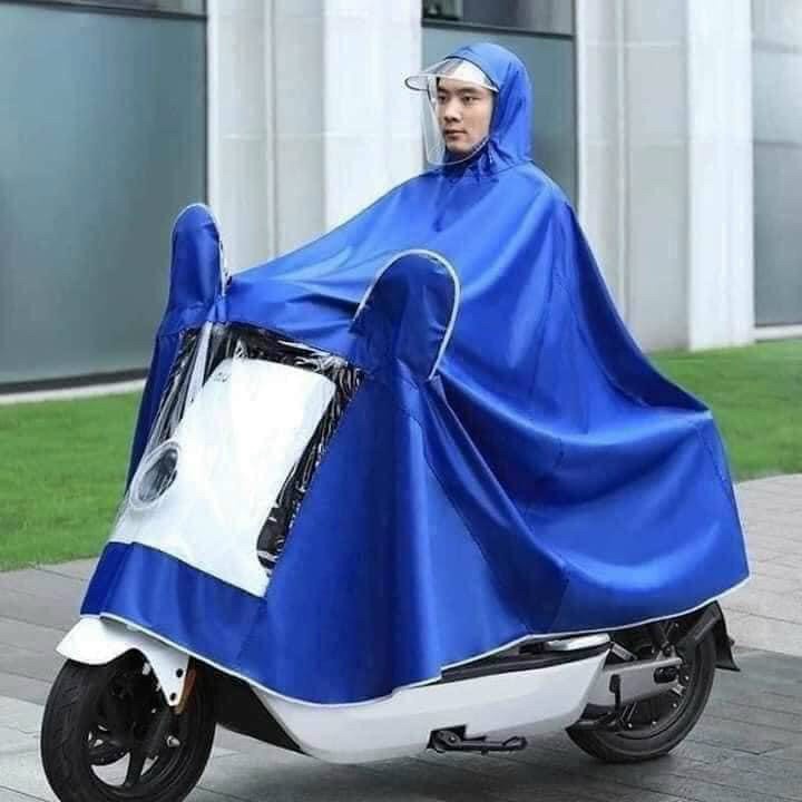 Aó mưa cánh dơi phản quang bao gương có kính che mặt loại 1 đầu và 2 đầu