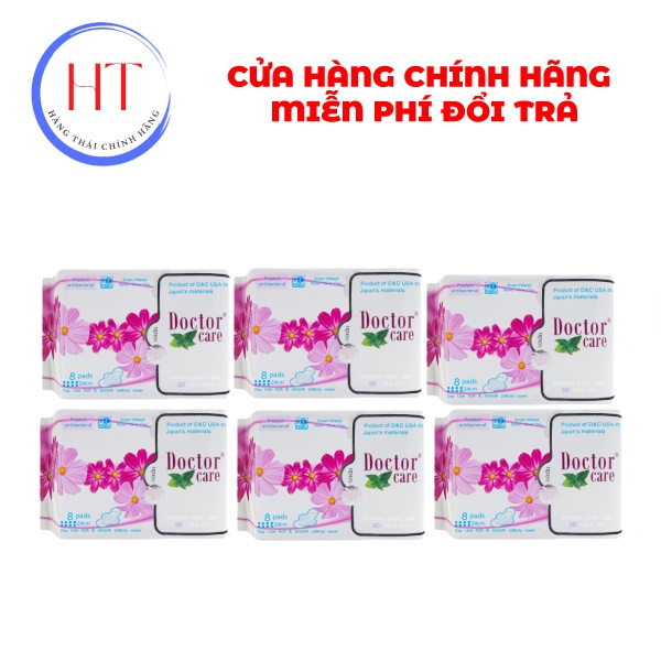 6 gói băng vệ sinh thảo dược Doctor care Ban ngày 8 miếng mát lạnh