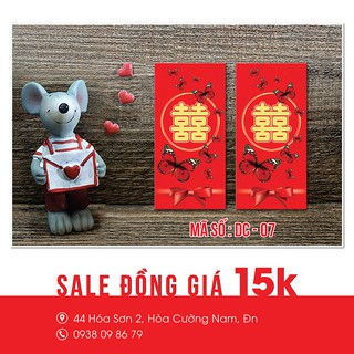 Bì lì xì cưới hỏi Đà Nẵng 2020(xấp 10 cái). KT: 8cm x 16,5cm