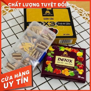 Giảm Cân Đông y X3 tặng 15v detox ban đêm - HÀNG CHÍNH HÃNG