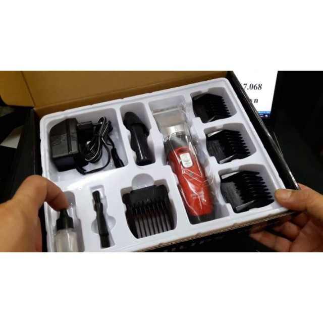 TÔNG ĐƠ CẮT TÓC JICHEN SẠC ĐIỆN SIÊU BÉN CỰC TIỆN DỤNG.( tặng kèm 1 cây lấy ráy tai có đèn )