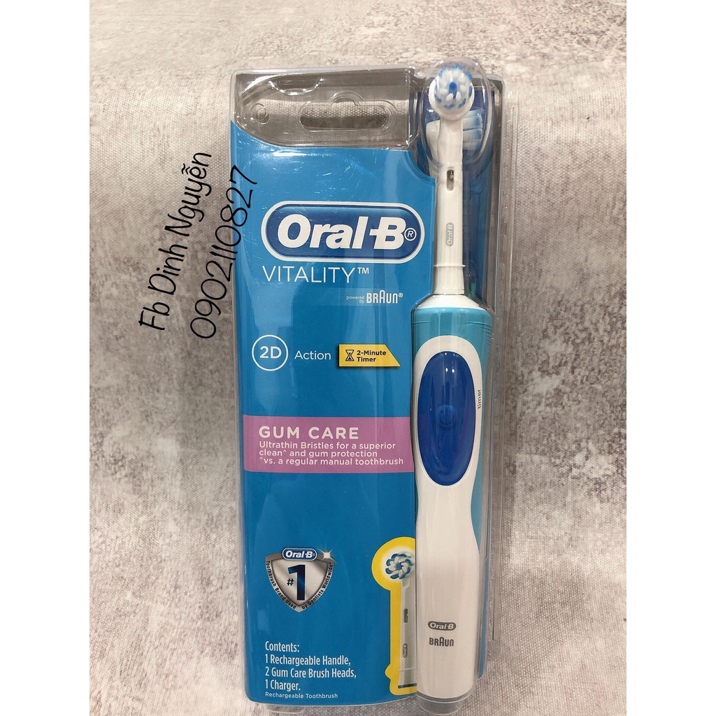 Bàn chải điện Oral B Cho Răng Nhạy Cảm Gum Care/Sensitive