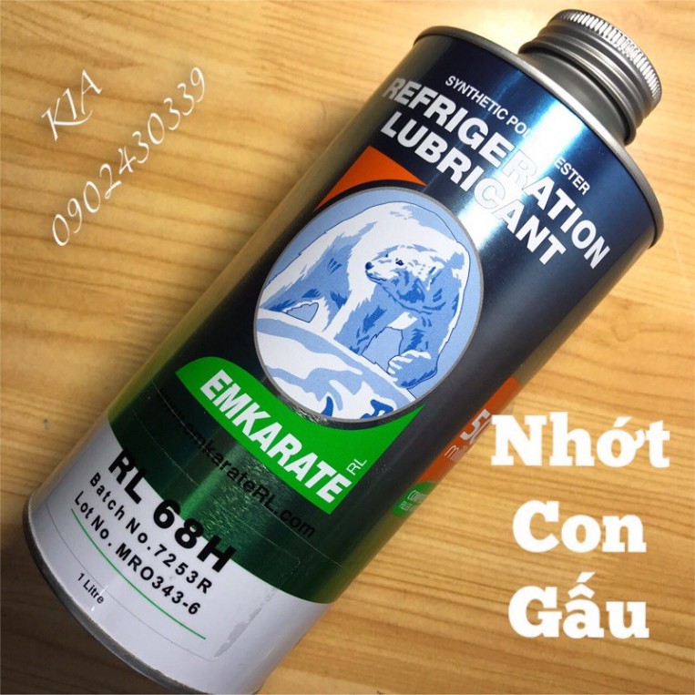 Dầu Gấu Nhớt Lạnh Emkarate RL68H Dùng Cho Block Lạnh Điều Hòa