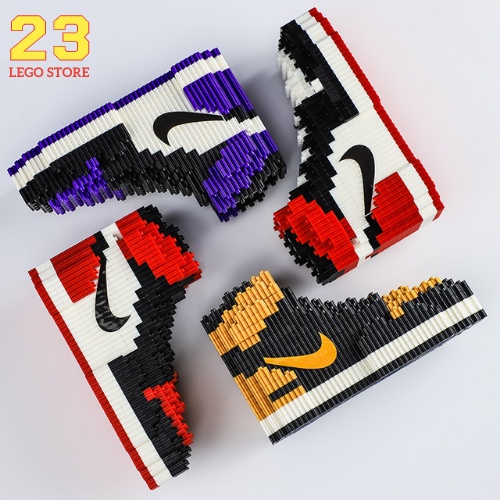 Bộ đồ chơi lắp ghép Giày Sneakers mini cho bé cực ngầu, Đồ chơi lắp ráp giày Sneakers Nike, Adidas hãng Linkgo
