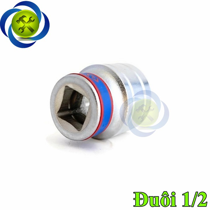 Tuýp 27mm 1/2 Kingtony 433027M 12 cạnh màu trắng dài 42mm