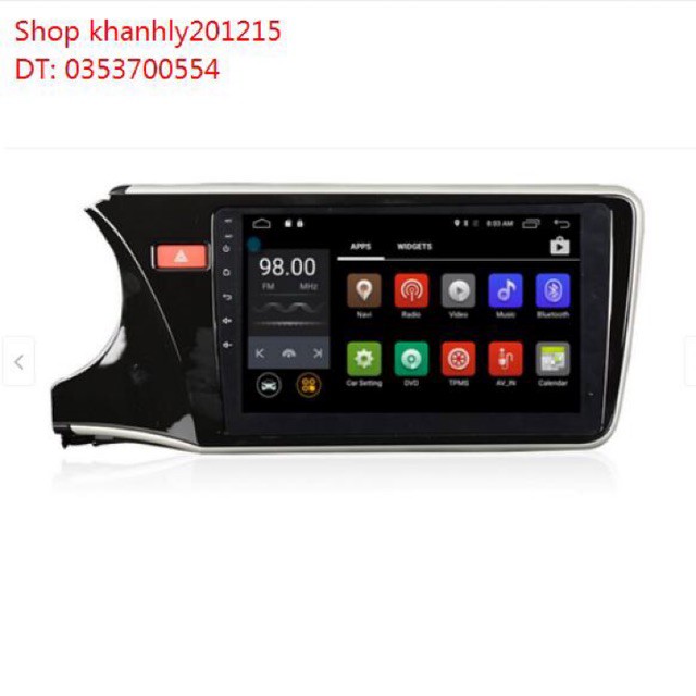 Màn hình android theo xe Honda city 2014-2019