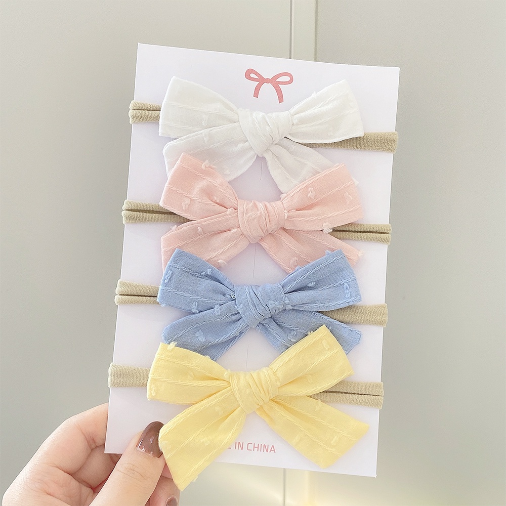 KIDSBOWS Set 4 Băng Đô Đính Nơ Dễ Thương Cho Bé