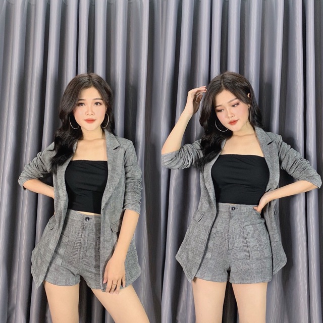 Sét vest 3 món co giãn chuẩn form