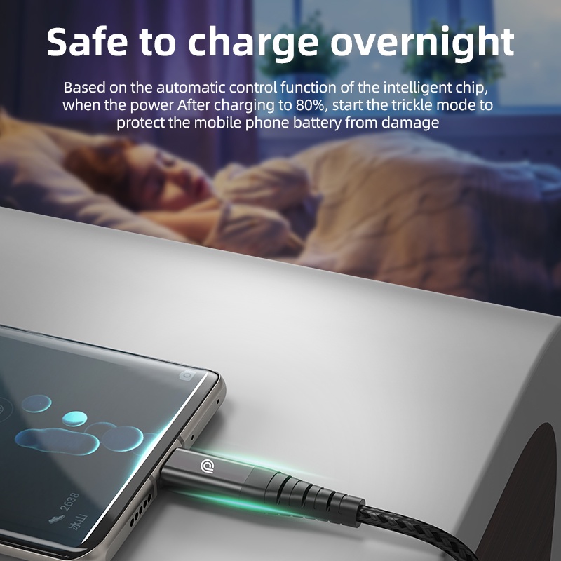 Phone Planet 66W Fast Charger Dây Cáp Sạc Nhanh USB to Type C 5A Cho Điện Thoại Android