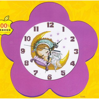 Tranh Thêu Chữ Thập Đồng Hồ Giấc Mơ Đẹp-Bé Gái  RY5008 (Khách tự thêu) KT:37x37cm