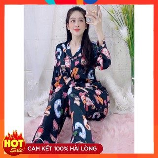 M dưới 50kg- Bộ dài tay lụa satin
