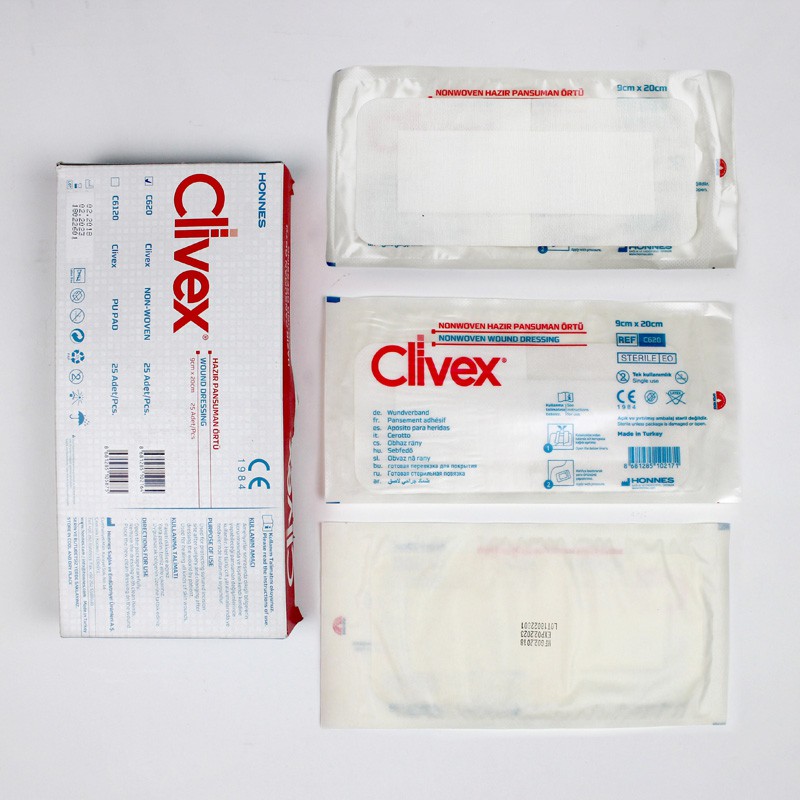 Dán vết thương có gạc vô trùng CLIVEX - HONNES (THẤM NƯỚC) - COMBO 5 MIẾNG