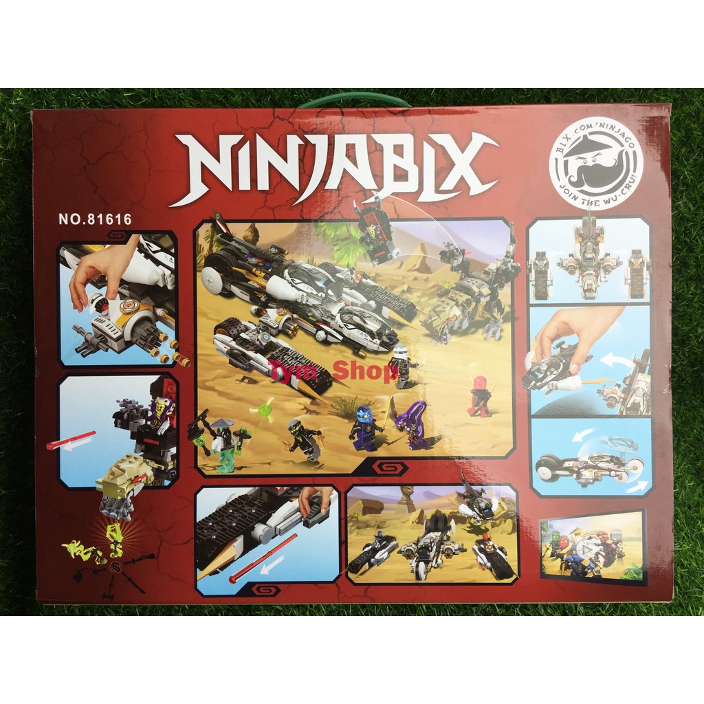 (Có Sẵn) Lắp Ráp Lego Ninjago 70595 Chiến Xa Tàng Hình của các Ninja BELA 10529 LEGO Ninjago Ultra Stealth Raider 81616