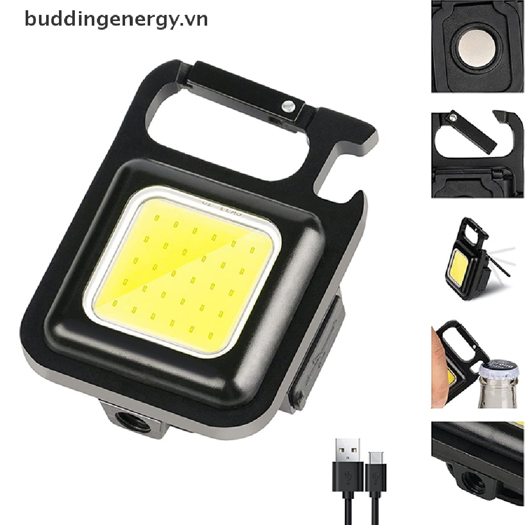 {BUDDI} Móc Khóa Đèn Pin LED USB Nhỏ Gọn Dùng Khi Đi Cắm Trại Ngoài Trời {BUDDI}