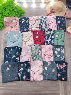 Combo bộ lụa tay cộc quần dài