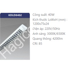 Đèn LED ốp trần chiếu sâu bán nguyệt 40W DUHAl KDLD8402