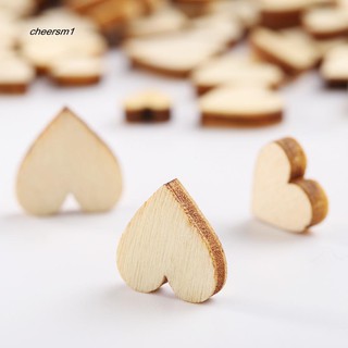 Bộ 100 nút gỗ hình trái tim