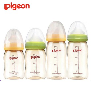 Bình sữa pigeon softouch ppsu 160ml/240ml cổ rộng chính hãng, chất liệu nhựa an toàn, kèm núm ti