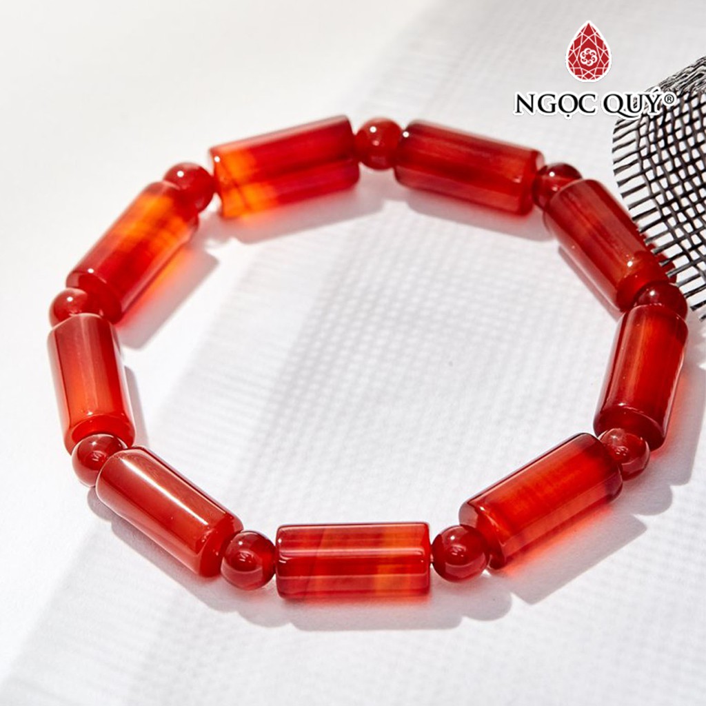 Vòng Tay Mã Não Đỏ Đốt Trúc - Ngọc Quý