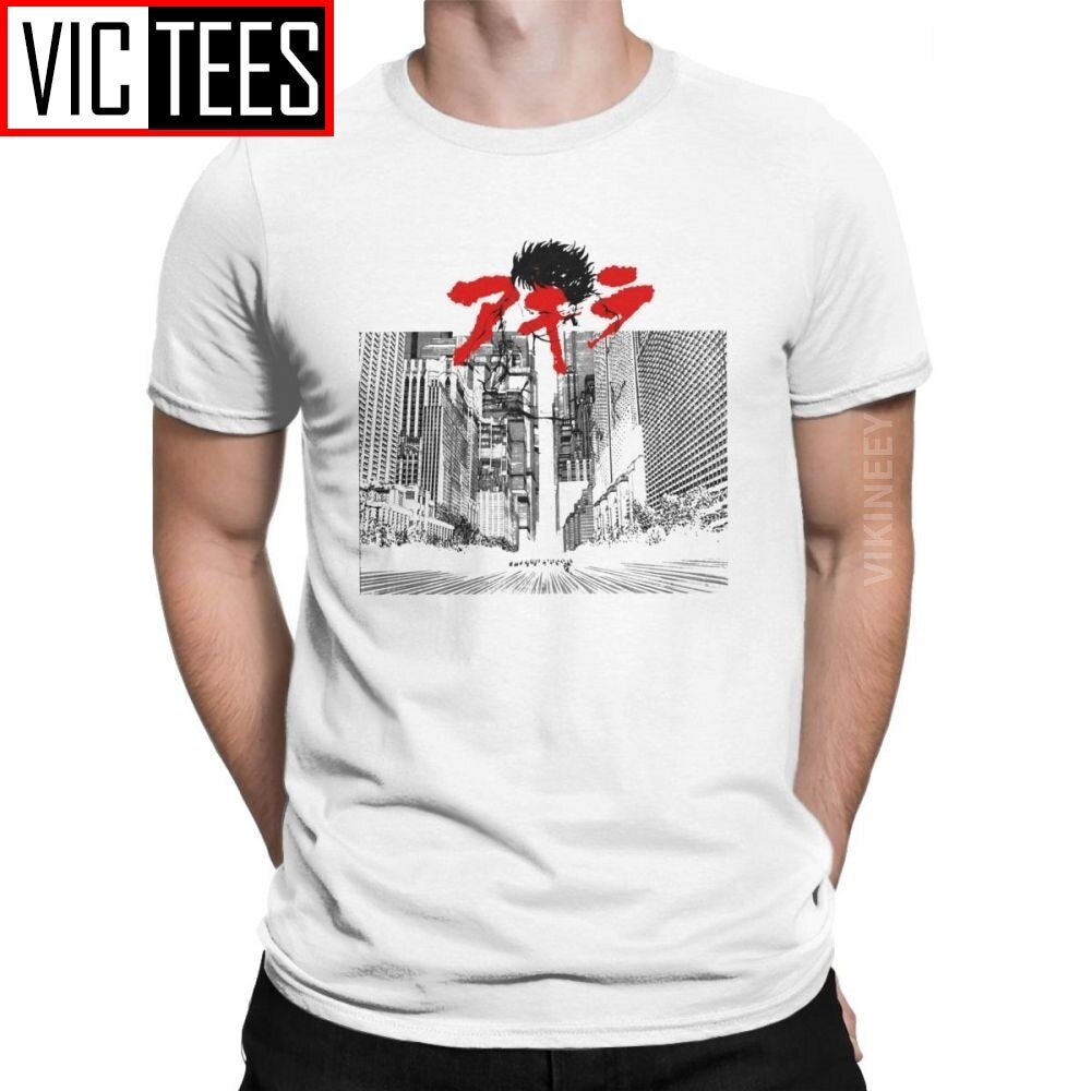 Áo Thun Cotton Manga Tetsuo Akira và Kaneda từ Neo Tokyo - Size Lớn