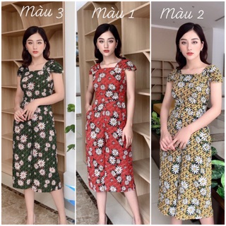 Jum hoa cổ vuông cộc tay cách điệu