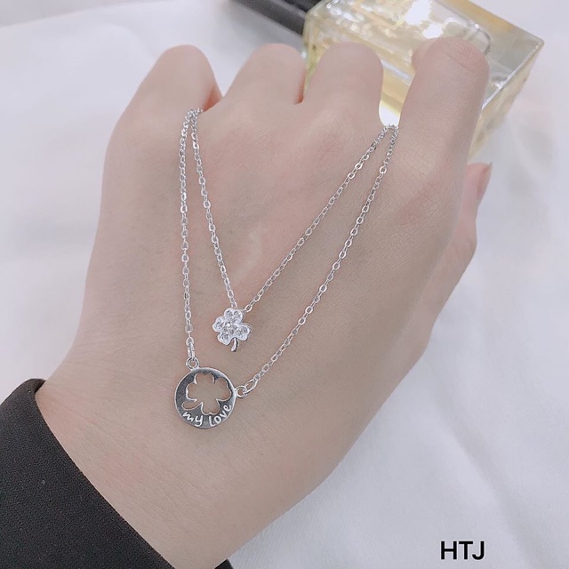 DÂY CHUYỀN NỮ BẠC Ý S925- DÂY CHUYỀN NỮ KÉP TẶNG NGƯỜI YÊU