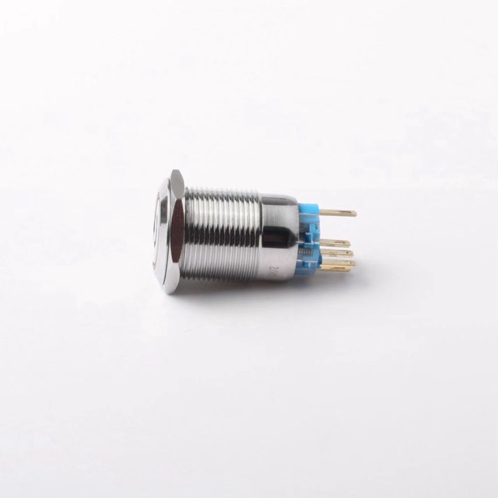 Nút Công Tắc Kim Loại 19mm Chống Nước IP66 2NO2NC Tự Khóa 12V 24V 220V