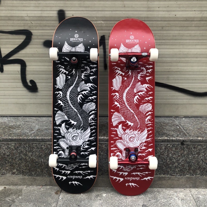 Ván Trượt Skateboard Chuyên Nghiệp Châu Âu - BDSKATECO SEBAS LIGHTHOUSE BLACK CUSTOM COMPLETE 8.0