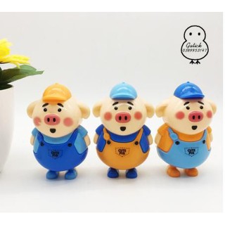 Heo công nhân, heo yếm trọc (heo lực sĩ) trang trí bánh kem (giá 1 con)