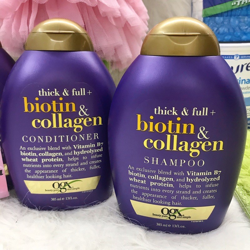Cặp dầu gội xả Biotin chính hãng mỹ OGX kích mọc tóc | BigBuy360 - bigbuy360.vn