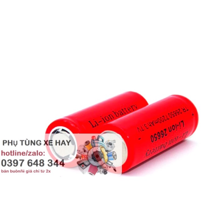 [Pin] 26650 Dung Lượng 7200mAh 5C (Xả 20A) - Hàng Mới 100% [BẢO HÀNH 1 NĂM]