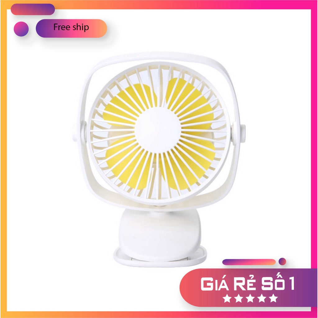 [FRESHIP] Quạt Mini - Quạt Kẹp Bàn Thích hợp cho dân Văn Phòng, Xoay 360 độ, Kẹp chắc chắn – Siêu Mát
